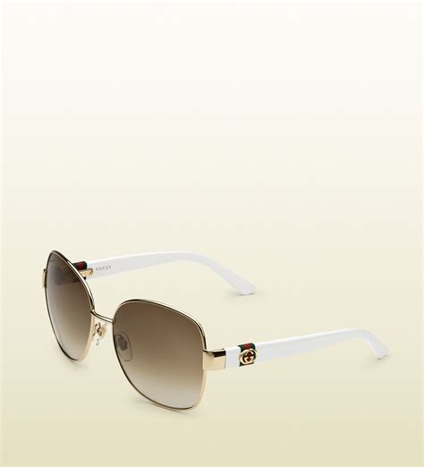 gucci damenbrille gold|Gucci Sunglasses for Women .